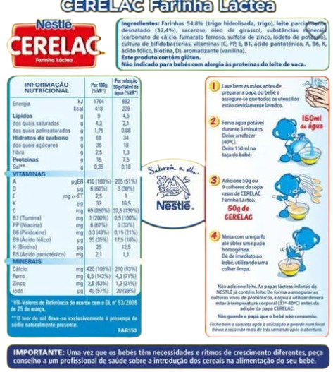 Farinha Láctea CERELAC 500g Gi Supermercado