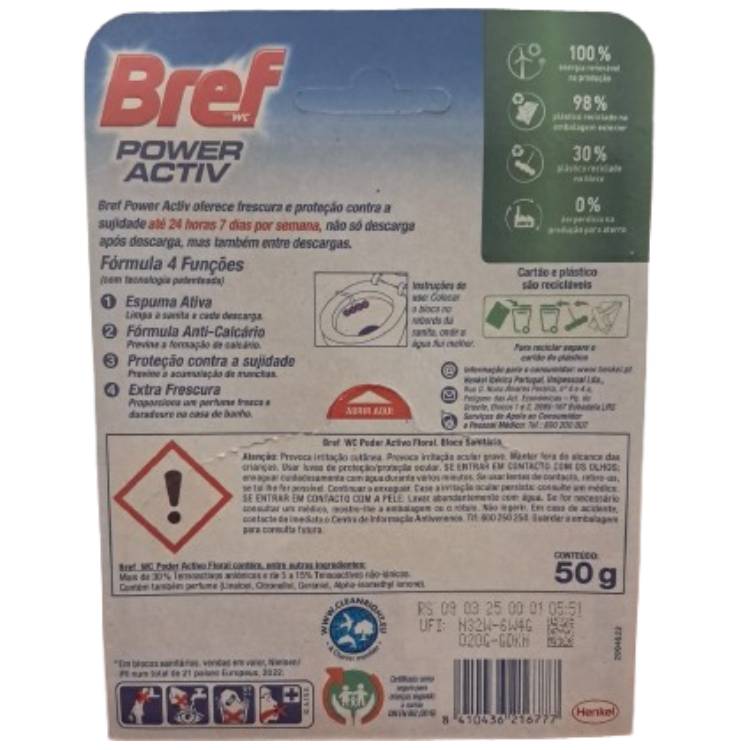 BREF Bloco Sanitário Power Active Floral Gi