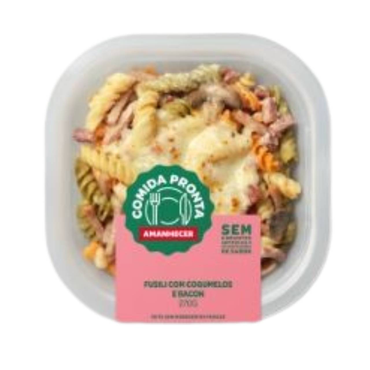 Fusilli Cogumelos e Bacon Amanhecer 270 gr Gi Supermercado