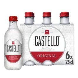 Água Castello c/ Gás 6 x 25cl