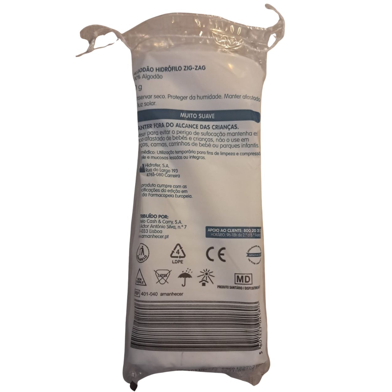 Algodão Z Zag Hidrófilo Amanhecer 40g Gi Supermercado