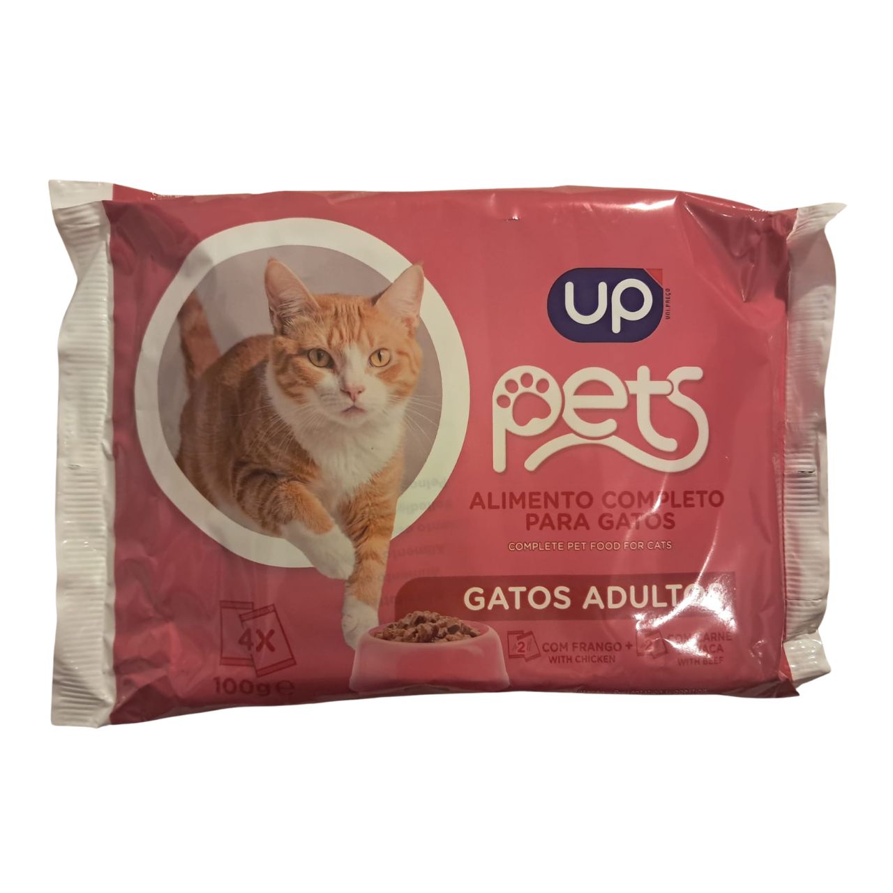 Alimento Completo Gatos Adultos UP Pets 4 x 100g Gi Supermercado