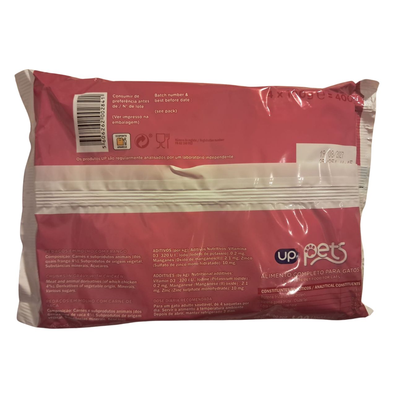 Alimento Completo Gatos Adultos UP Pets 4 x 100g Gi Supermercado