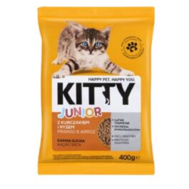 Ração Seca Gato Júnior Sabor Frango e Arroz Kitty 400g